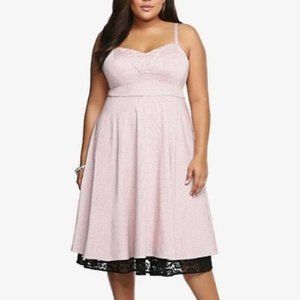 Torrid Polka Dot Lace Swing Midi Dress 14